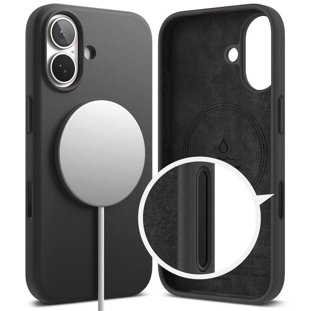 Ringke SILICONE MAGNETIC MAGSAFE - θήκη για Apple iPhone 17 - Μαύρο - Image 3