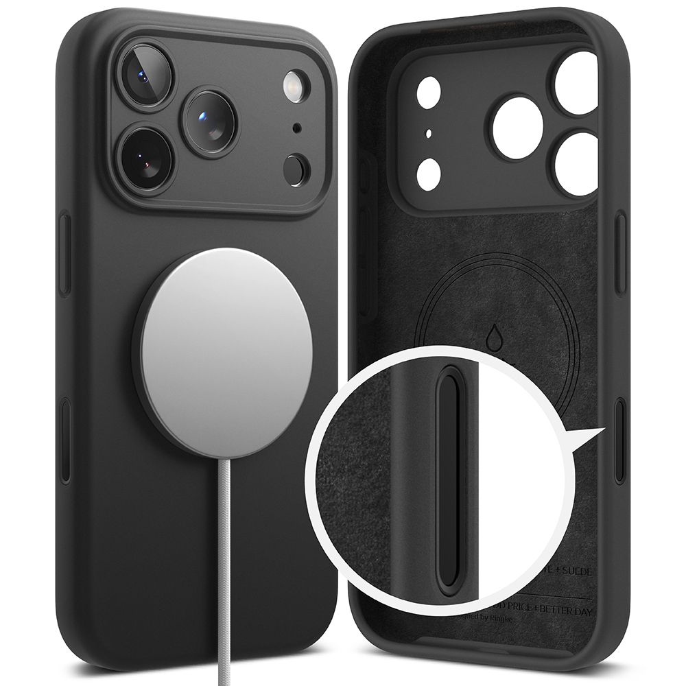 Ringke SILICONE MAGNETIC MAGSAFE - θήκη για Apple iPhone 17 Pro - Μαύρο - Image 3