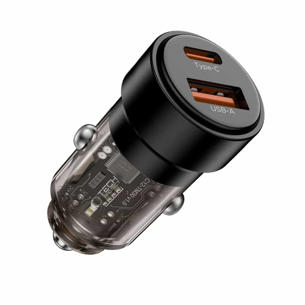 Φορτιστής αυτοκινήτου Tech-Protect CC03 2 θυρών PD 75W μαύρος - Image 2