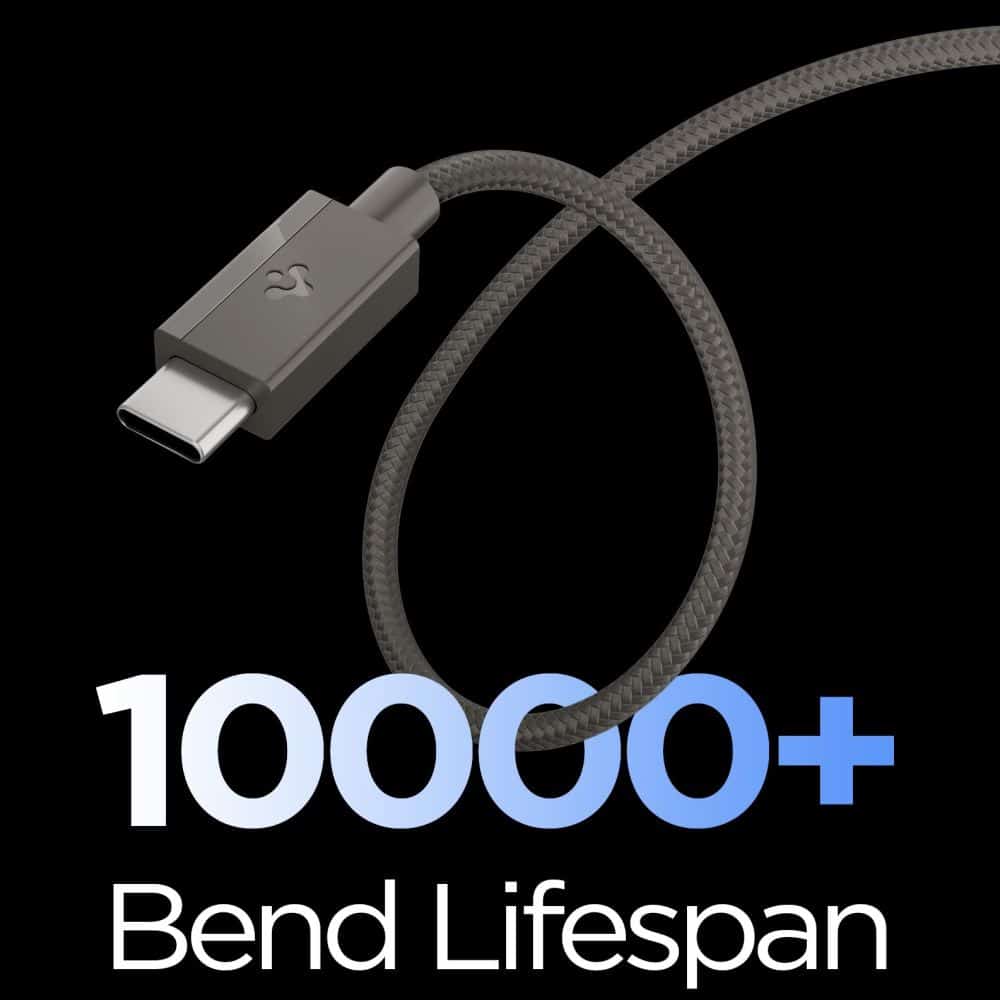 SPIGEN EB6015CC ΒΑΣΙΚΟ ΚΑΛΩΔΙΟ ΤΥΠΟΥ-C 60W 150CM ΓΥΑΛΙ ΜΕΤΑΛΛΙΚΟ - Image 3