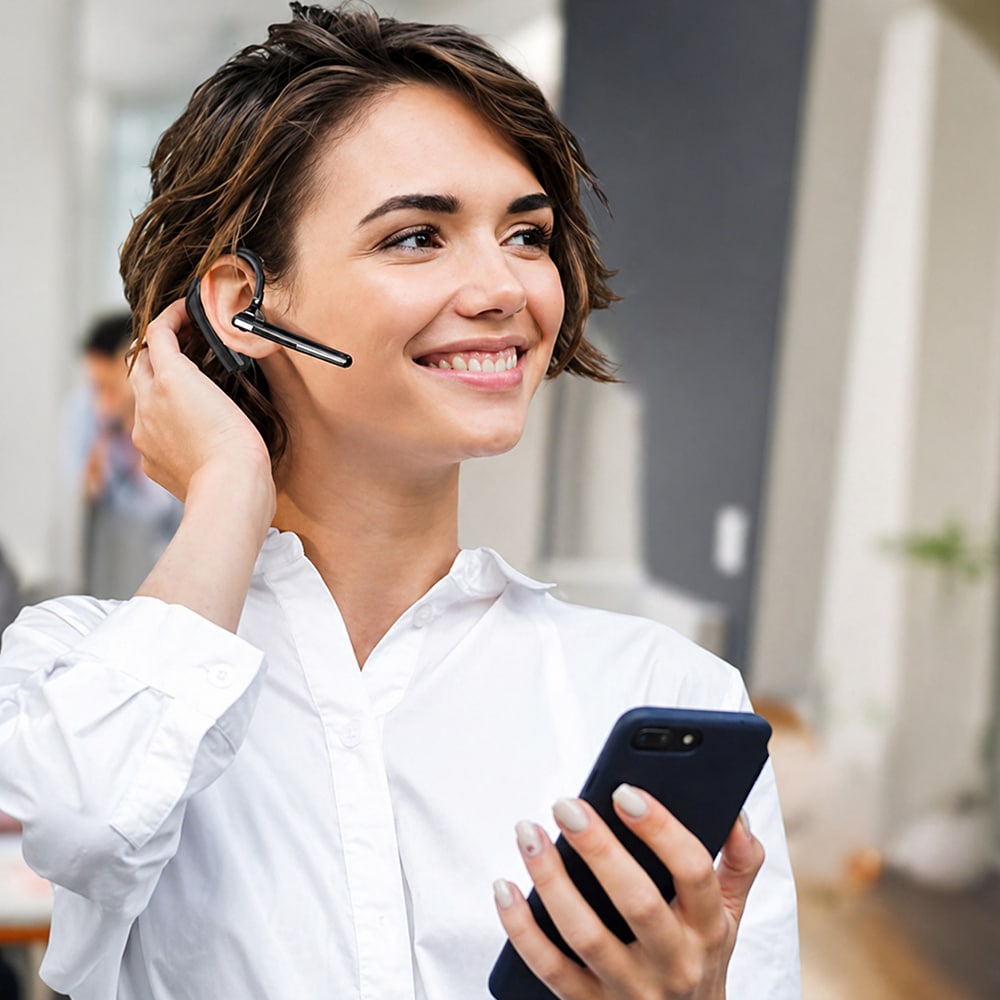 Techsuit - Ακουστικά Bluetooth Premium PowerTalks (G6) - Διπλό Μικρόφωνο με Ακύρωση Θορύβου, Bluetooth V5.1, Χρόνος Ομιλίας 100 Ώρες - Μαύρο - Image 7