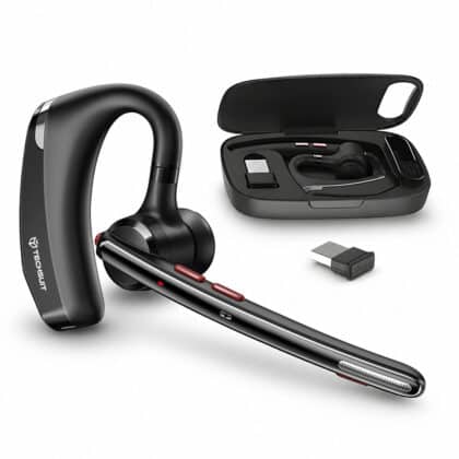 Techsuit - Ακουστικά Bluetooth Premium SoundForce Pro (G10) - BT5.1, Διπλό Μικρόφωνο ENC, Χρόνος Ομιλίας 25 Ώρες - Μαύρο