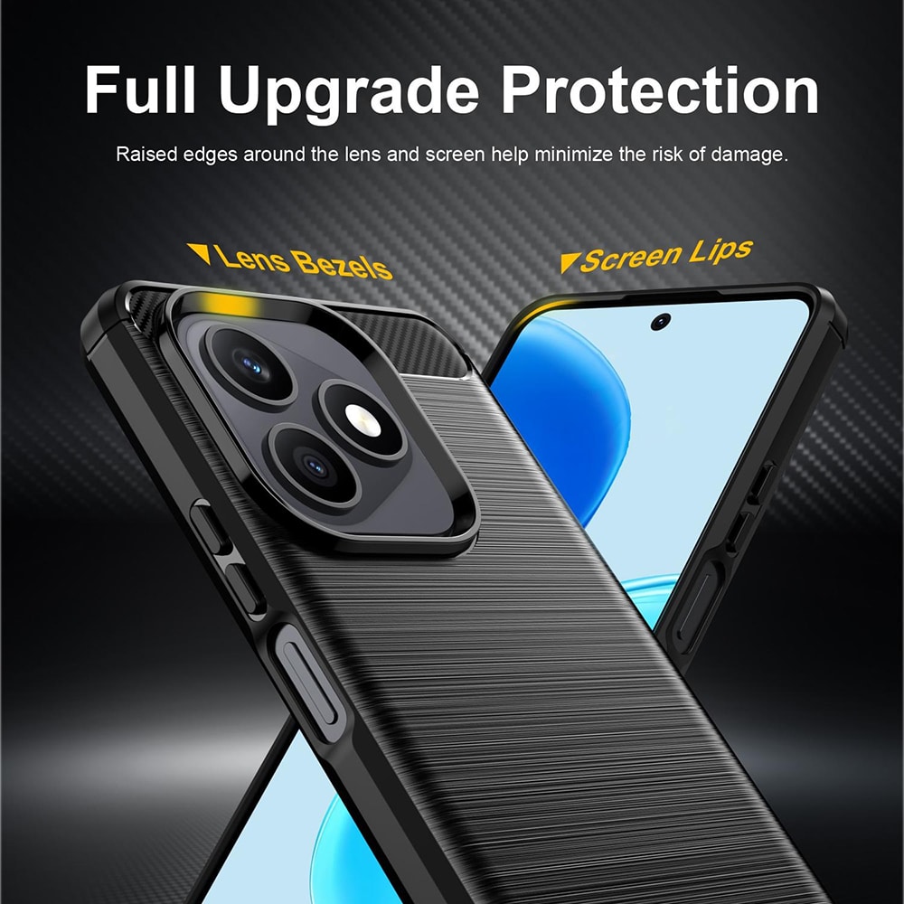 Techsuit Carbon Silicone - θήκη για Honor X8d - Μαύρο - Image 2