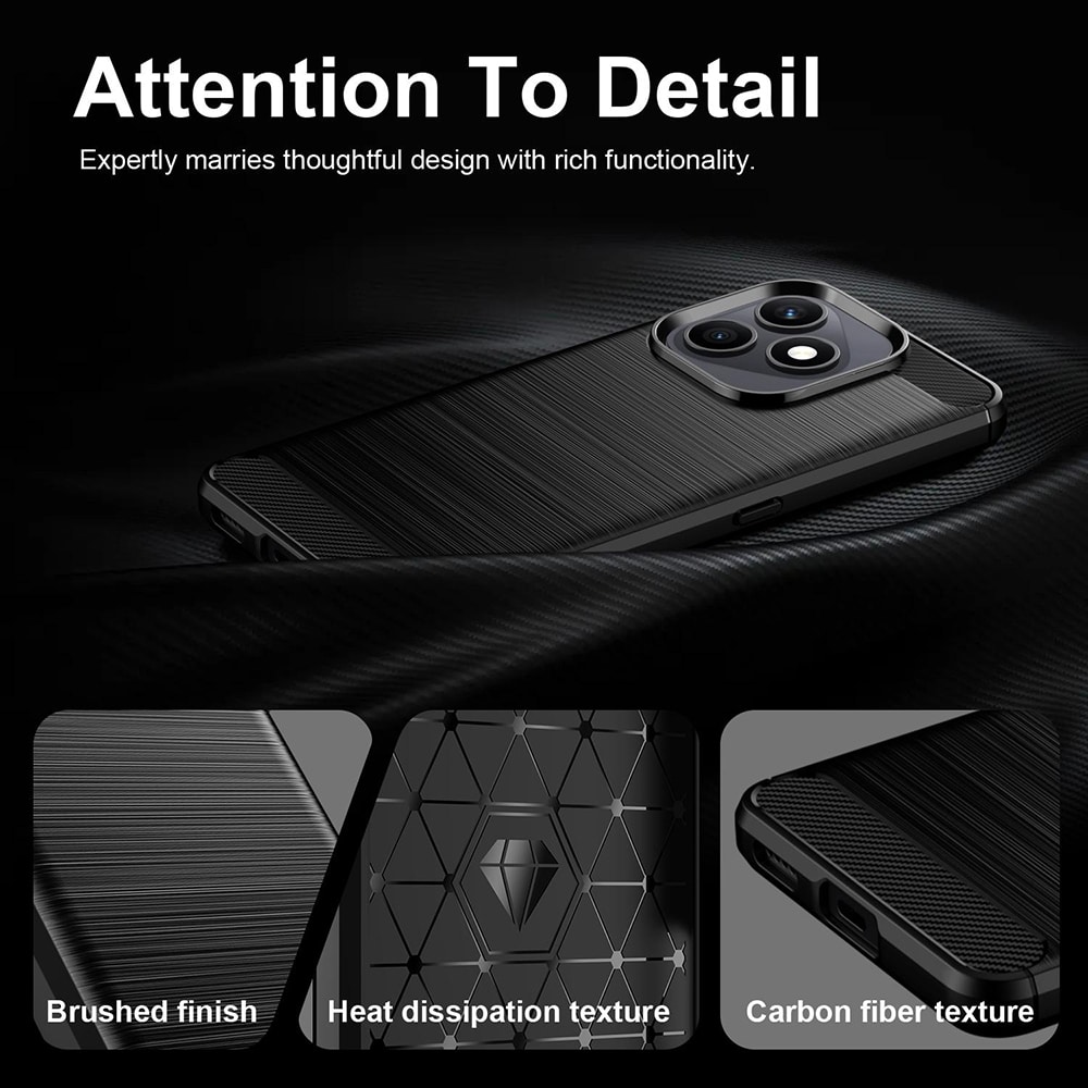 Techsuit Carbon Silicone - θήκη για Honor X8d - Μαύρο - Image 3