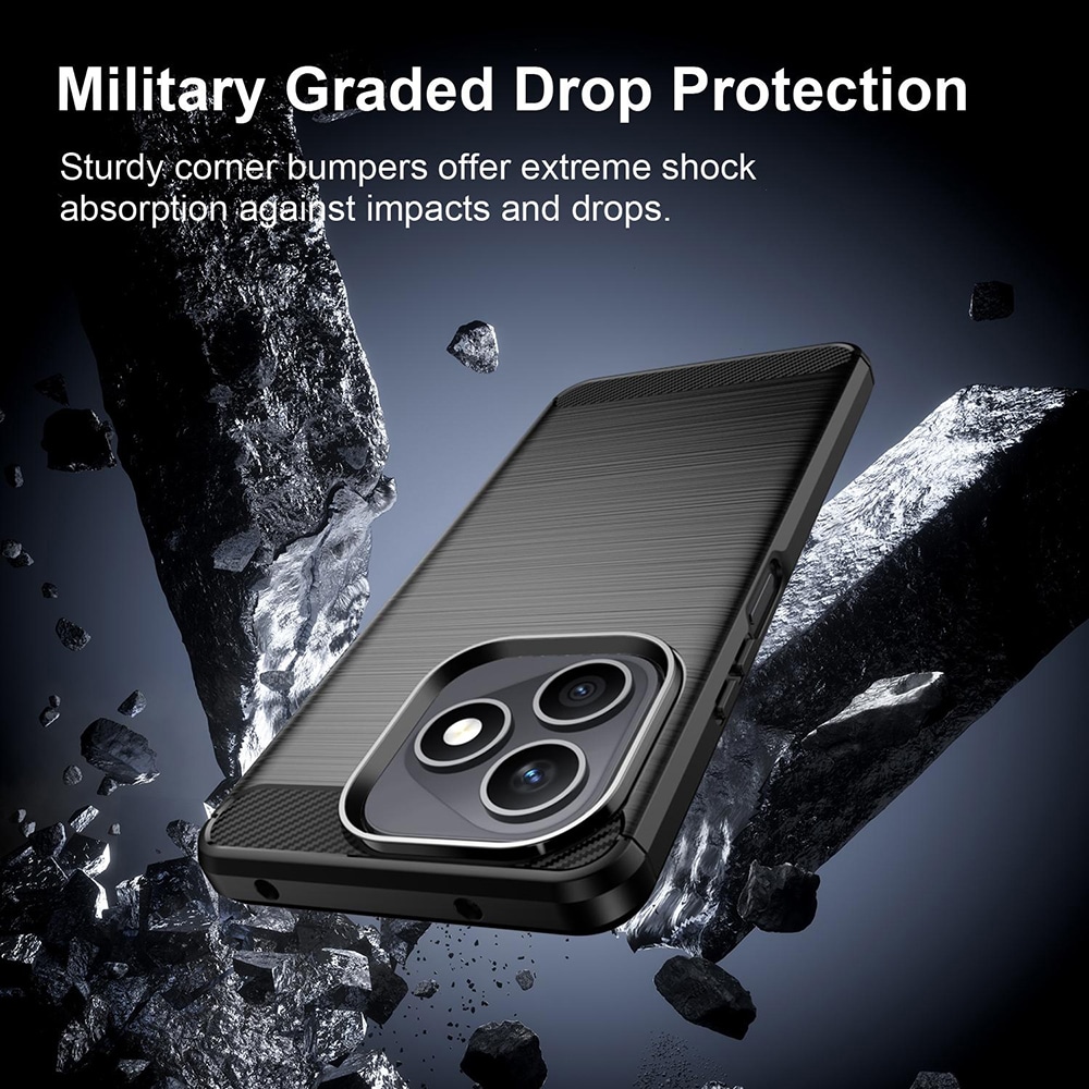 Techsuit Carbon Silicone - θήκη για Honor X8d - Μαύρο - Image 4
