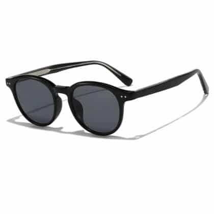 Techsuit - Γυαλιά ηλίου Unisex με Σκελετό TR90, Στρογγυλός Σχεδιασμός - Μαύρο