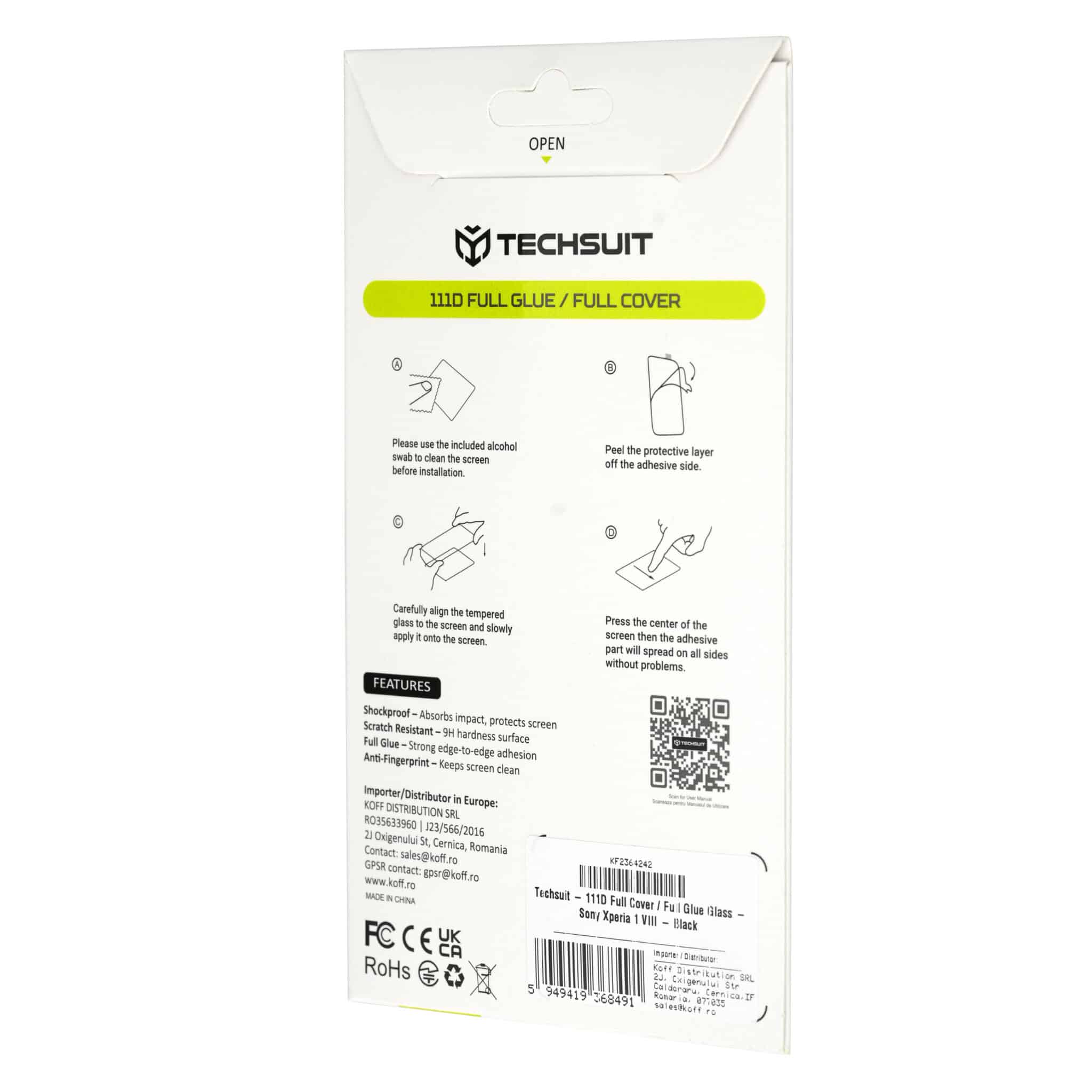 Techsuit - 111D Πλήρης Κάλυψη / Πλήρες Γυαλί με Κόλλα - Xiaomi 17T Pro - Μαύρο - Image 4