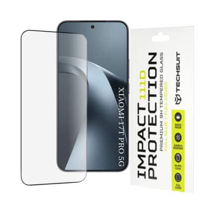 Techsuit - 111D Πλήρης Κάλυψη / Πλήρες Γυαλί με Κόλλα - Xiaomi 17T Pro - Μαύρο