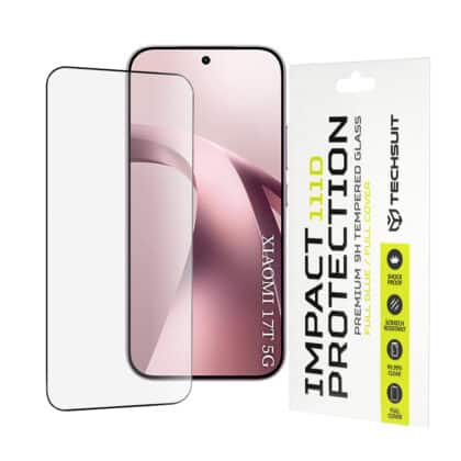 Techsuit - 111D Πλήρης Κάλυψη / Πλήρες Γυαλί με Κόλλα - Xiaomi 17T - Μαύρο