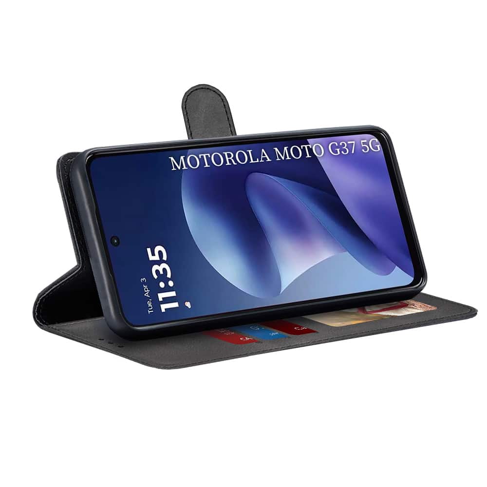 Techsuit Diary Book - θήκη για Motorola Moto G37 Power / G47 - Μαύρο - Image 2