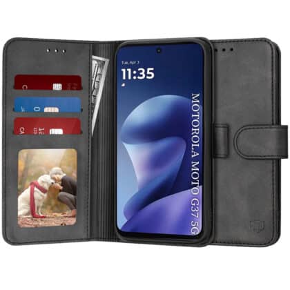 Techsuit Diary Book - θήκη για Motorola Moto G37 Power / G47 - Μαύρο