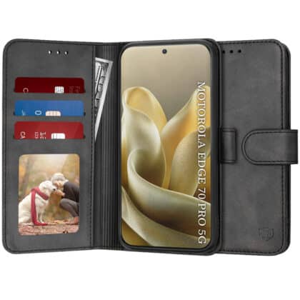 Techsuit Diary Book - θήκη για Motorola Edge 70 Pro - Μαύρο
