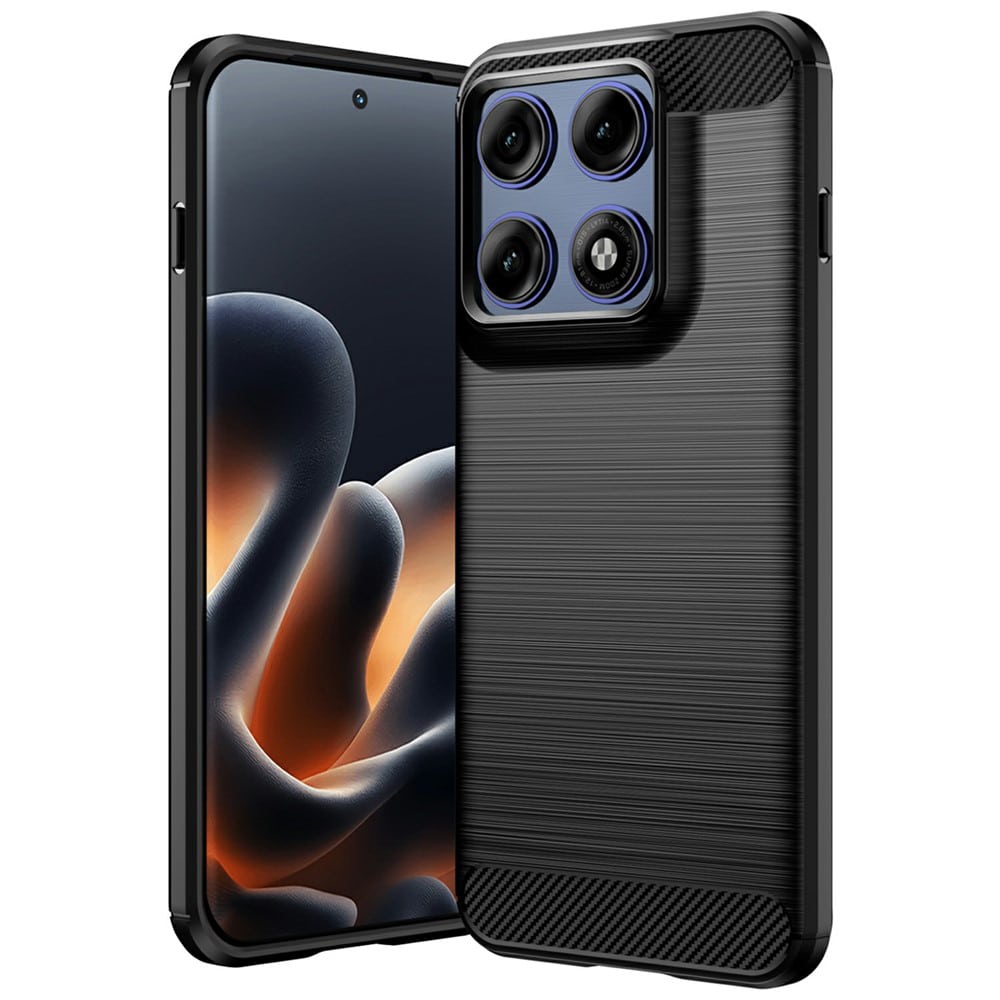 Techsuit Carbon Silicone - θήκη για Motorola Edge 70 Pro - Μαύρο - Image 2