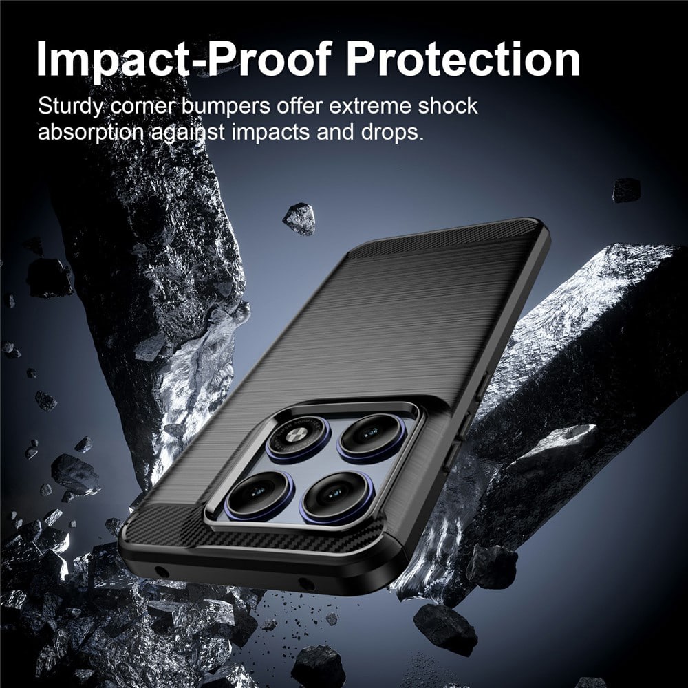 Techsuit Carbon Silicone - θήκη για Motorola Edge 70 Pro - Μαύρο - Image 5