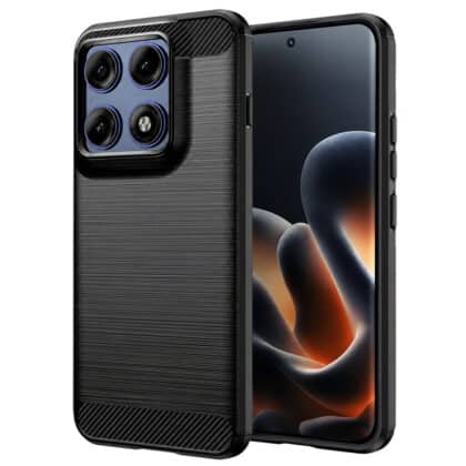 Techsuit Carbon Silicone - θήκη για Motorola Edge 70 Pro - Μαύρο