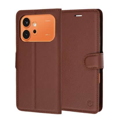 Techsuit Leather Folio - θήκη για Honor 600 Pro - Καφέ