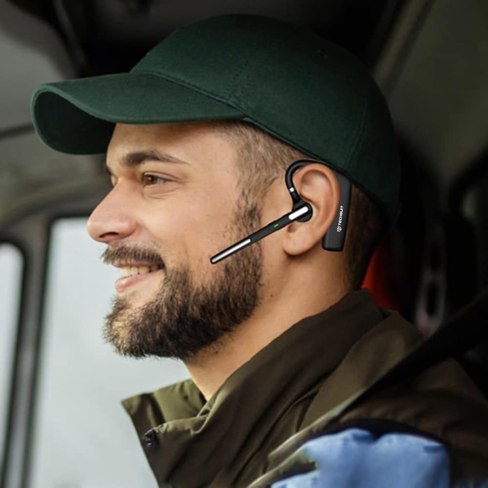 Techsuit - Ακουστικά Bluetooth Premium PowerTalks (G6) - Διπλό Μικρόφωνο με Ακύρωση Θορύβου, Bluetooth V5.1, Χρόνος Ομιλίας 100 Ώρες - Μαύρο - Image 6