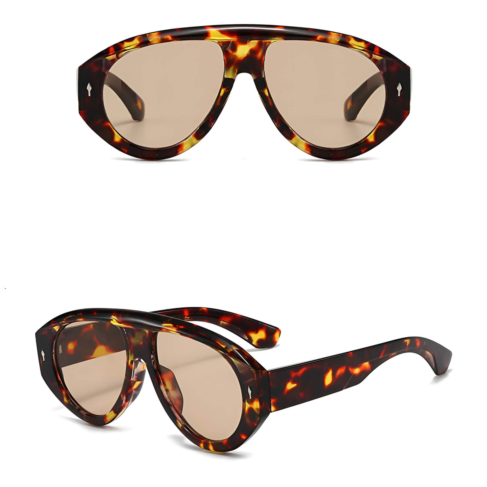 Techsuit - Γυαλιά ηλίου Premium για γυναίκες, oversized aviator σκελετός PC, ρετρό σχέδιο - Image 2