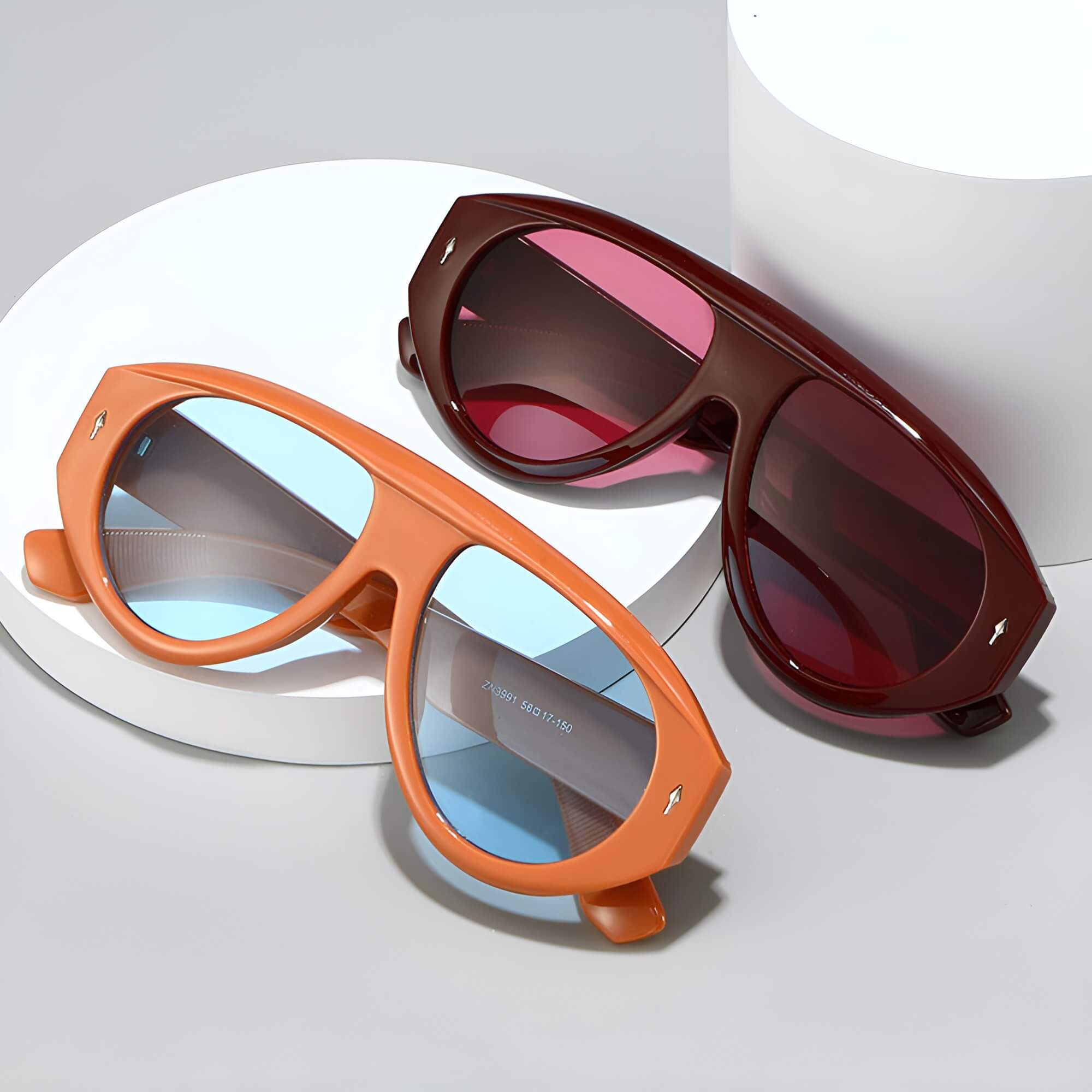 Techsuit - Γυαλιά ηλίου Premium για γυναίκες, oversized aviator σκελετός PC, ρετρό σχέδιο - Image 4