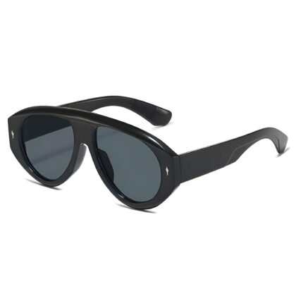 Techsuit - Γυαλιά ηλίου Premium για γυναίκες, oversized aviator, μαύρος σκελετός