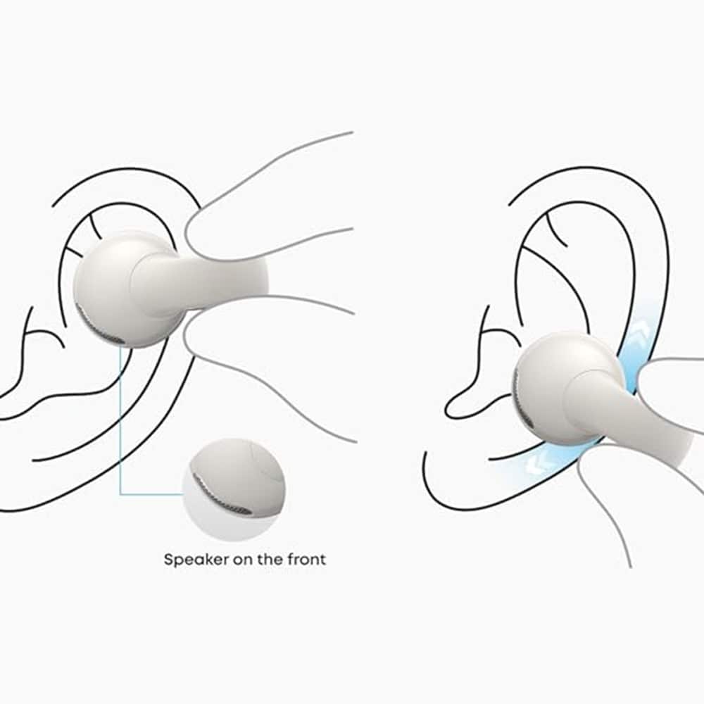 Anker - Ασύρματα ακουστικά Soundcore C50i (D1101G21) - Ανοιχτού τύπου, Bluetooth 6.0, Ακύρωση θορύβου, Μικρόφωνο AI, IP55, USB-C - Λευκό - Image 6
