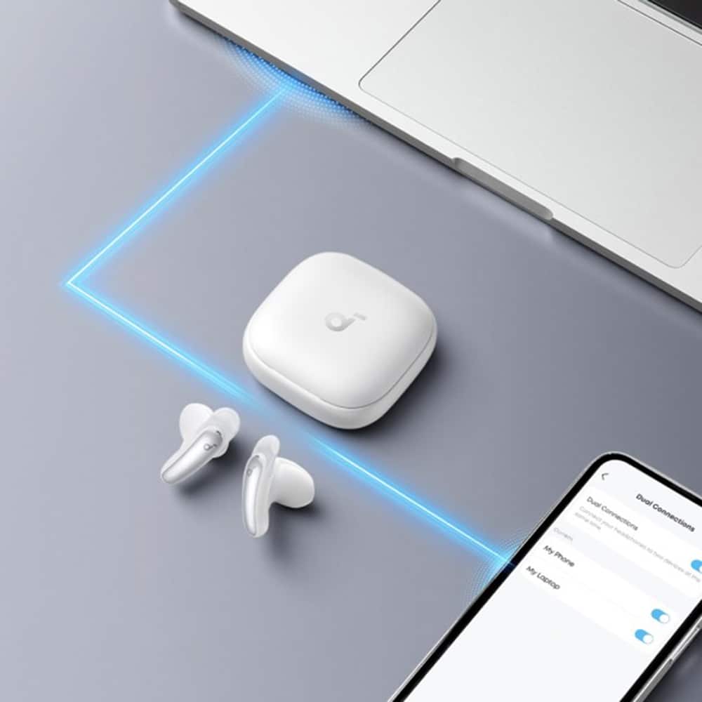 Anker - Ασύρματα ακουστικά Soundcore Liberty Buds (D1200G21) - Bluetooth 6.1, Προσαρμοζόμενο ANC, 4 Μικρόφωνα, LDAC - Λευκό - Image 3