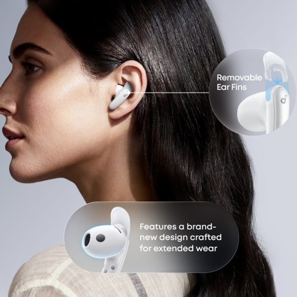 Anker - Ασύρματα ακουστικά Soundcore Liberty Buds (D1200G21) - Bluetooth 6.1, Προσαρμοζόμενο ANC, 4 Μικρόφωνα, LDAC - Λευκό - Image 6