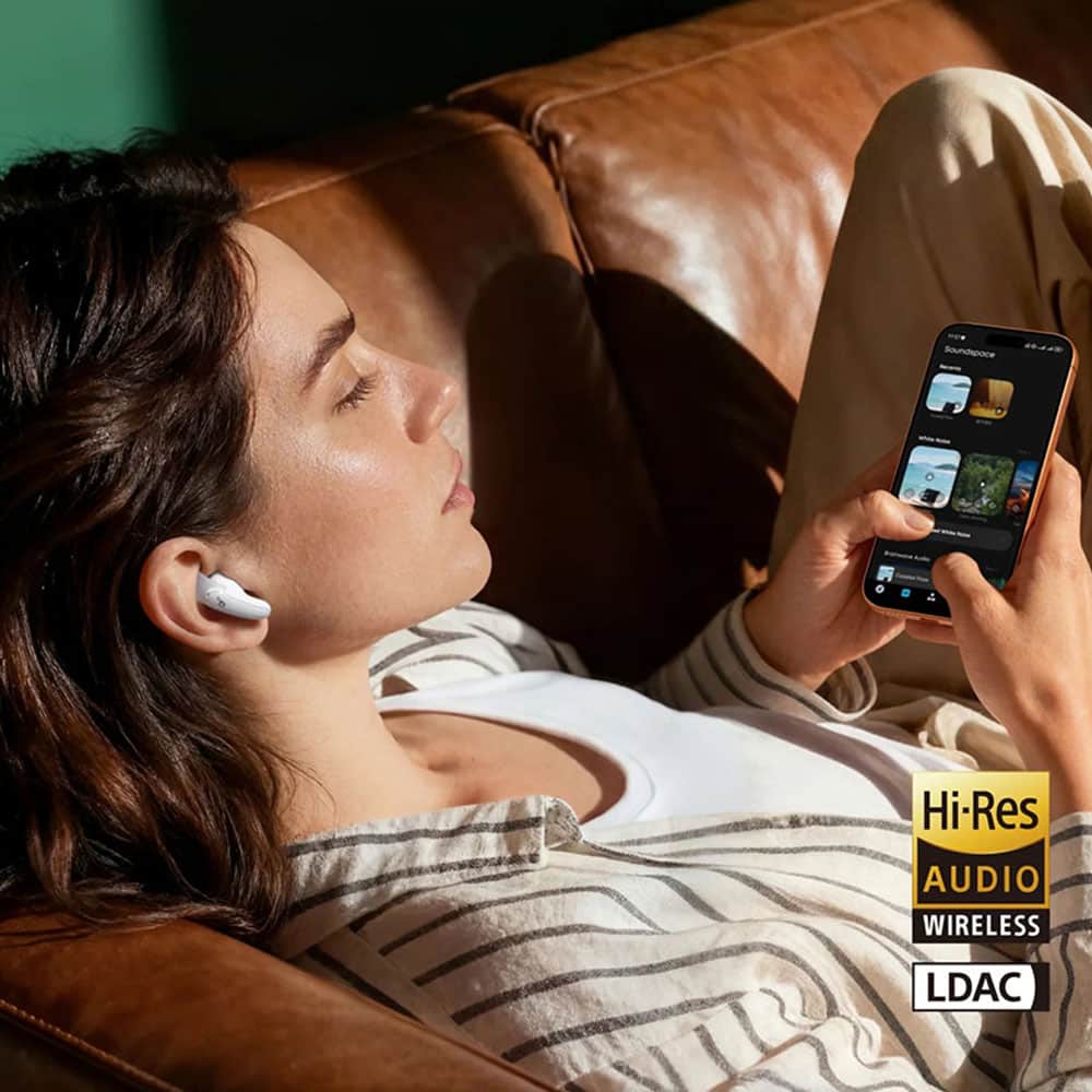 Anker - Ασύρματα ακουστικά Soundcore Liberty Buds (D1200G21) - Bluetooth 6.1, Προσαρμοζόμενο ANC, 4 Μικρόφωνα, LDAC - Λευκό - Image 7