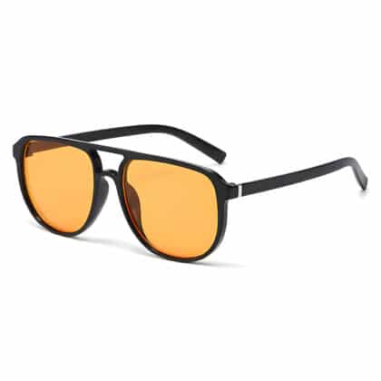 Techsuit - Γυαλιά ηλίου Aviator για γυναίκες, Μαύρο / Πορτοκαλί