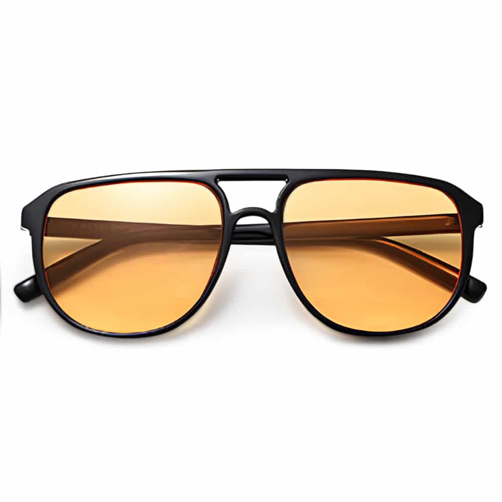 Techsuit - Γυαλιά ηλίου Aviator για γυναίκες, Μαύρο / Πορτοκαλί - Image 4