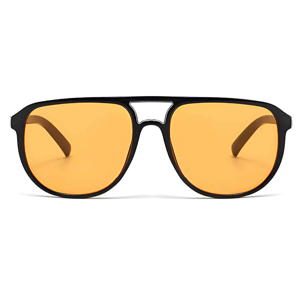 Techsuit - Γυαλιά ηλίου Aviator για γυναίκες, Μαύρο / Πορτοκαλί - Image 2