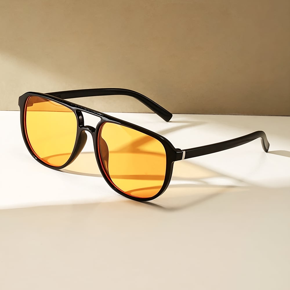 Techsuit - Γυαλιά ηλίου Aviator για γυναίκες, Μαύρο / Πορτοκαλί - Image 6