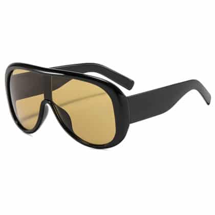 Techsuit - Γυαλιά ηλίου για γυναίκες, Υπερμεγέθη Aviator, Αντιθαμβωτικά - Μαύρο τσάι