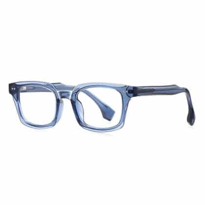 Techsuit - Γυαλιά Reflex PC κατά του μπλε φωτός (LS084) - για άνδρες, ορθογώνια - μπλε διαφανή