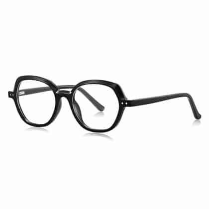 Techsuit - Γυαλιά Reflex PC κατά του μπλε φωτός (LS051) - για γυναίκες, μεγάλου μεγέθους - Μαύρο