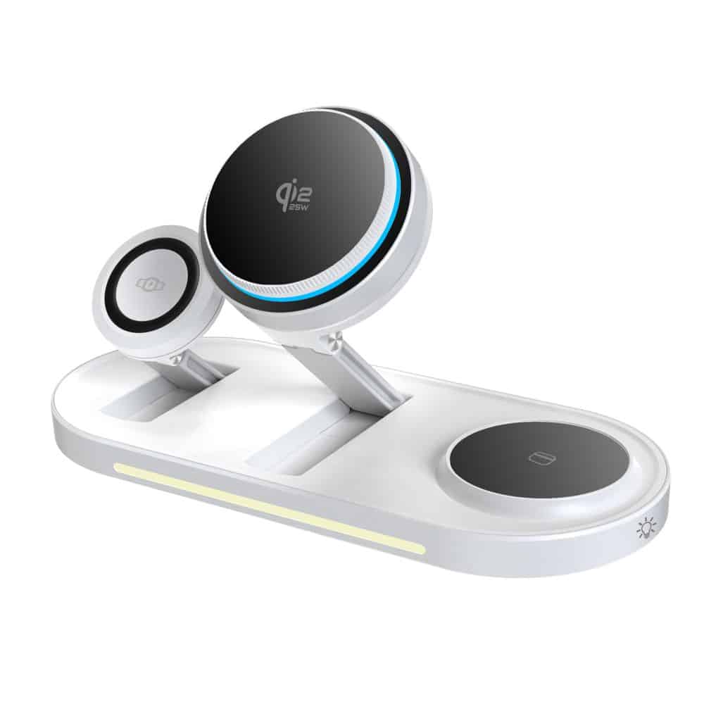 TECH-PROTECT A51 ARCTICBOOST ΑΣΥΡΜΑΤΟΣ ΦΟΡΤΙΣΤΗΣ 3 ΣΕ 1 ΜΑΓΝΗΤΙΚΟΣ MAGSAFE 25W QI2.2 ΛΕΥΚΟΣ - Image 3