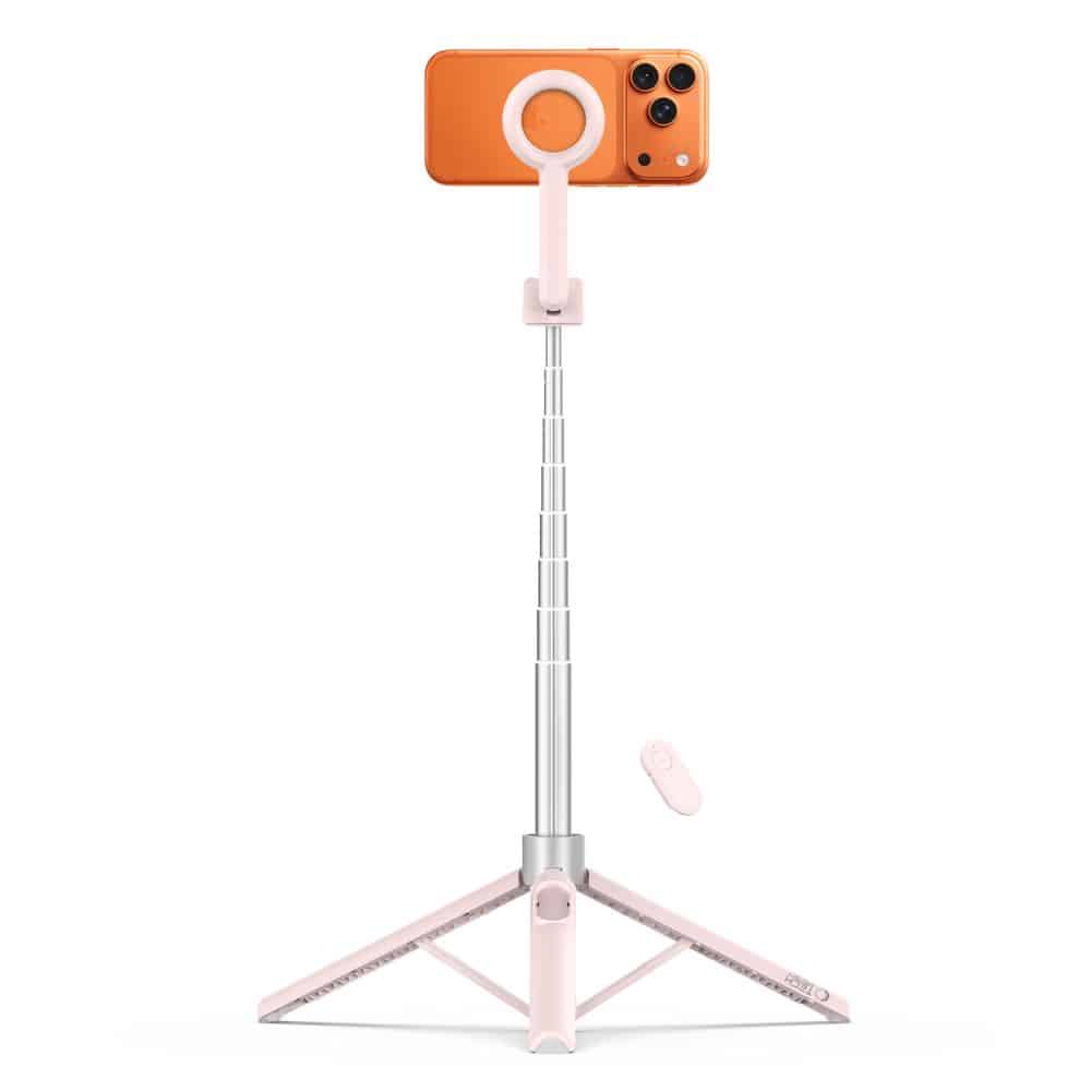 TECH-PROTECT L10S MAGSAFE BLUETOOTH SELFIE STICK ΤΡΙΠΟΔΟ ΡΟΖ/ΓΚΡΙ - Image 3