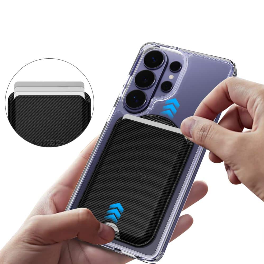 TECH-PROTECT CH02 MAGWALLET MAGSAFE UNIVERSAL MAGNETIC CARD HOLDER CARBON - Image 4