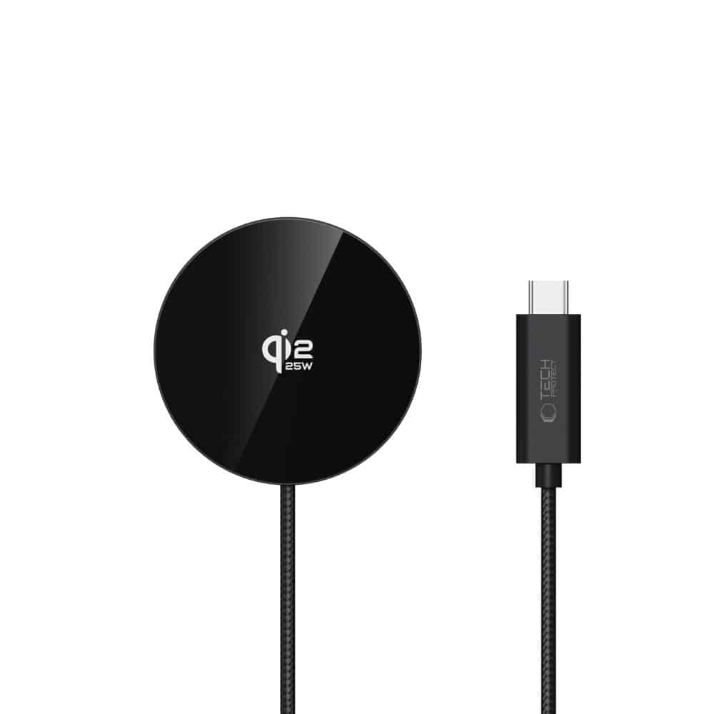 ΑΣΥΡΜΑΤΟΣ ΦΟΡΤΙΣΤΗΣ TECH-PROTECT A50 ΜΑΓΝΗΤΙΚΟΣ MAGSAFE 25W QI2.2 ΜΑΥΡΟΣ - Image 3