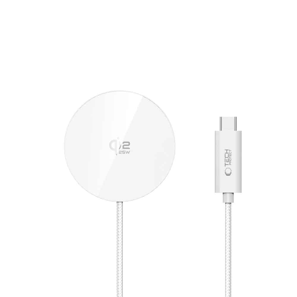 ΑΣΥΡΜΑΤΟΣ ΦΟΡΤΙΣΤΗΣ TECH-PROTECT A50 ΜΑΓΝΗΤΙΚΟΣ MAGSAFE 25W QI2.2 ΛΕΥΚΟΣ - Image 3