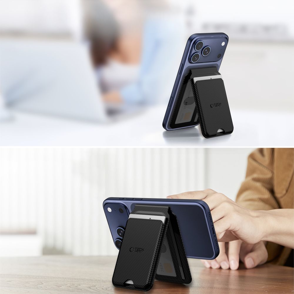 ΒΑΣΗ MAGWALLET TECH-PROTECT MAGSAFE UNIVERSAL RFID ΜΑΓΝΗΤΙΚΗ ΘΗΚΗ ΚΑΡΤΑΣ CARBON - Image 3