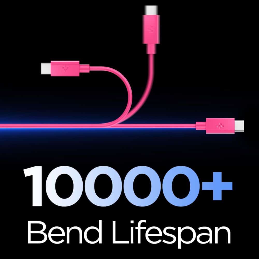 SPIGEN EB6010CC ΒΑΣΙΚΟ ΚΑΛΩΔΙΟ ΤΥΠΟΥ-C 60W 100CM ΡΟΖ - Image 3