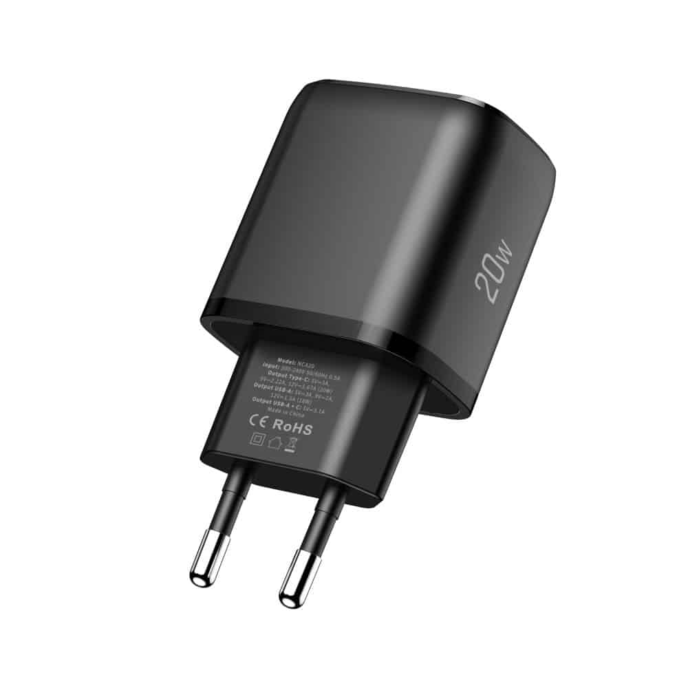 Φορτιστής δικτύου Tech-Protect NCA20 2 θυρών PD 20W / QC3.0 μαύρος - Image 3