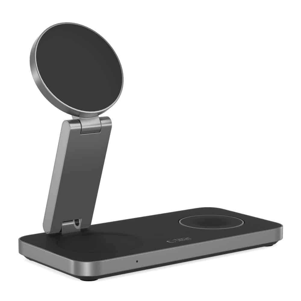 Tech-Protect QI15W-A47 3 σε 1 Μαγνητικός Ασύρματος Φορτιστής MagSafe Μαύρος - Image 3