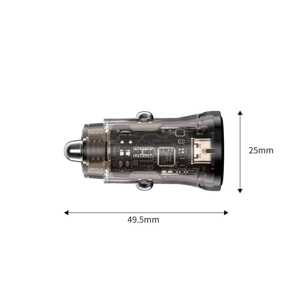 Φορτιστής αυτοκινήτου Tech-Protect CC01 2 θυρών PD 45W / QC3.0 μαύρος - Image 3