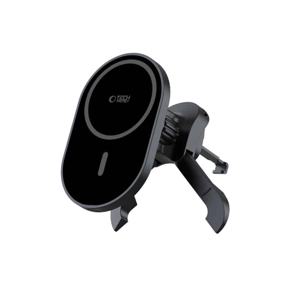 TECH-PROTECT MM15W-V6 ΜΑΓΝΗΤΙΚΟΣ ΑΣΦΑΛΕΙΣ MAGSAFE ΣΤΑΘΕΡΟΣ ΑΕΡΙΣΜΟΣ ΒΑΣΗ ΑΥΤΟΚΙΝΗΤΟΥ ΑΣΥΡΜΑΤΟΣ ΦΟΡΤΙΣΤΗΣ 15W ΜΑΥΡΟ/ΜΑΥΡΟ - Image 3