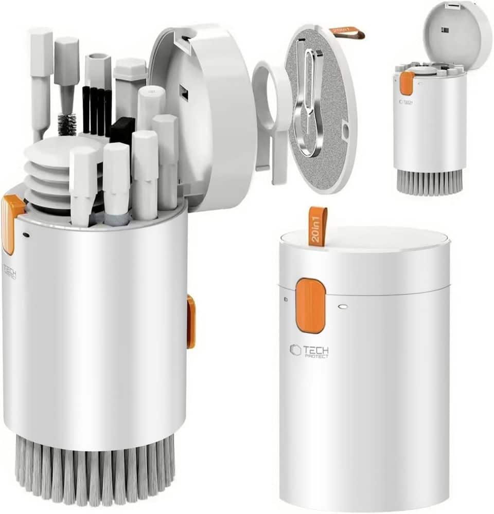 Tech-Protect CS01 Σετ Καθαριστικού 20 σε 1 για Τηλέφωνο, Ακουστικά, Ταμπλέτα και Φορητό Υπολογιστή Λευκό - Image 3
