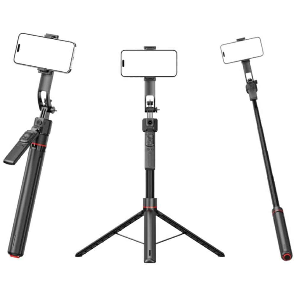 Τρίποδο selfie stick 4smarts με παρακολούθηση προσώπου 360° AI, μαύρο - Image 3