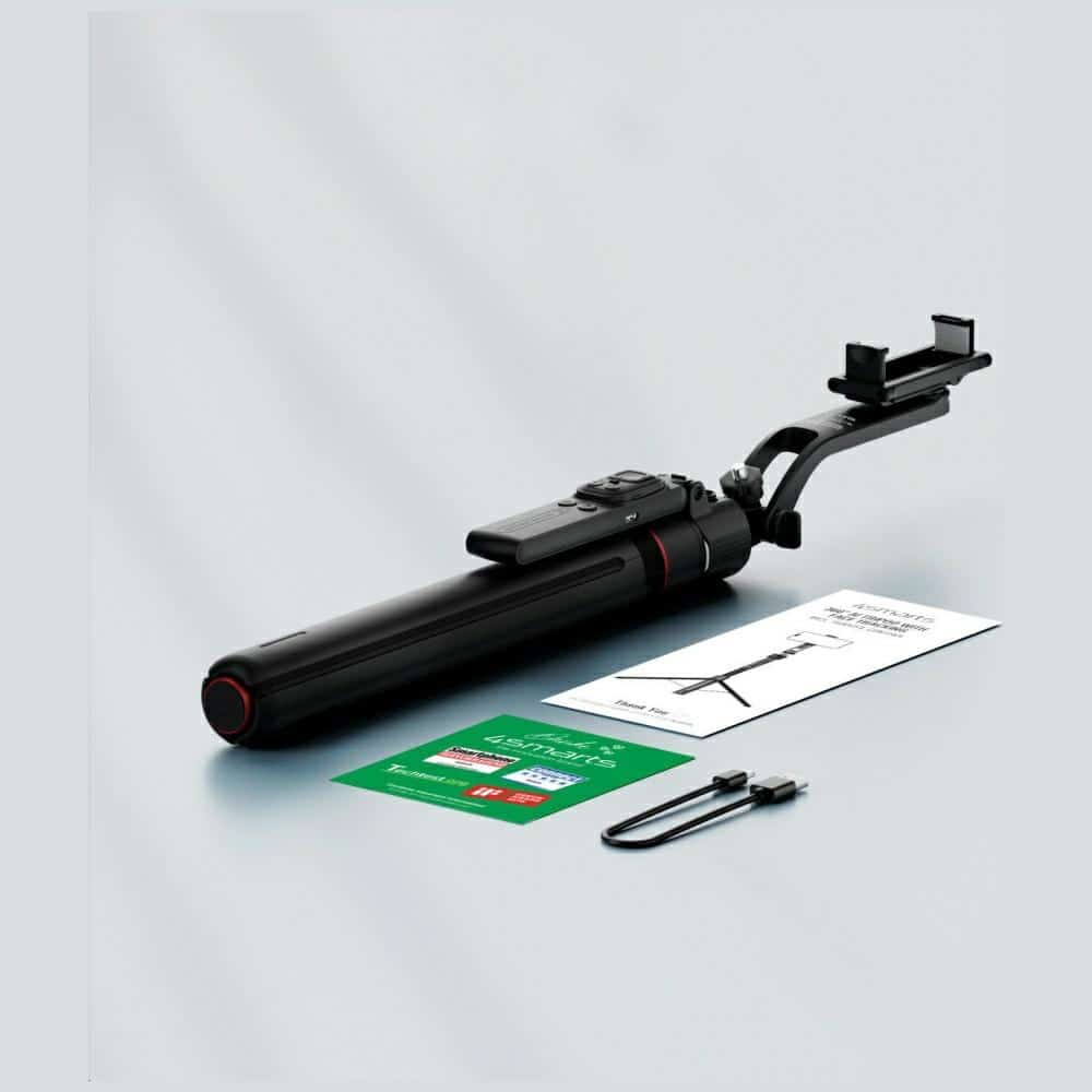 Τρίποδο selfie stick 4smarts με παρακολούθηση προσώπου 360° AI, μαύρο - Image 4
