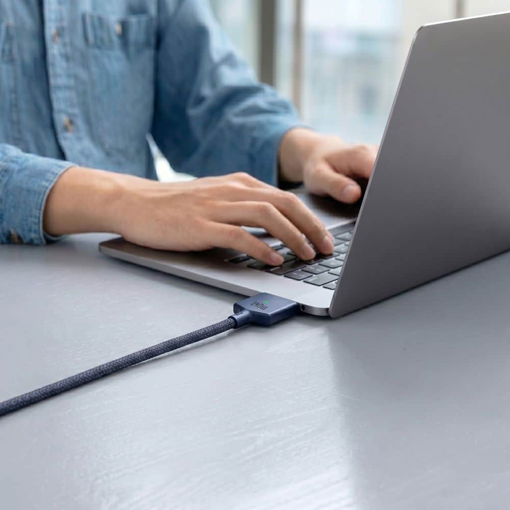 TECH-PROTECT MMC01 ULTRABOOST ΜΑΓΝΗΤΙΚΟ ΚΑΛΩΔΙΟ MACBOOK TYPE-C ΣΕ MAGSAFE 3 140W 200CM ΜΕΣΑΝΥΧΤΟ ΜΠΛΕ - Image 4